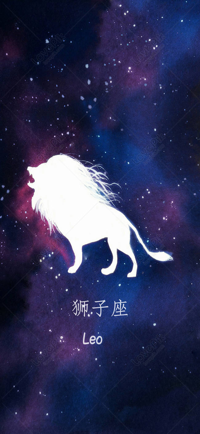 White Leo Lion Silhouette Wallpaper