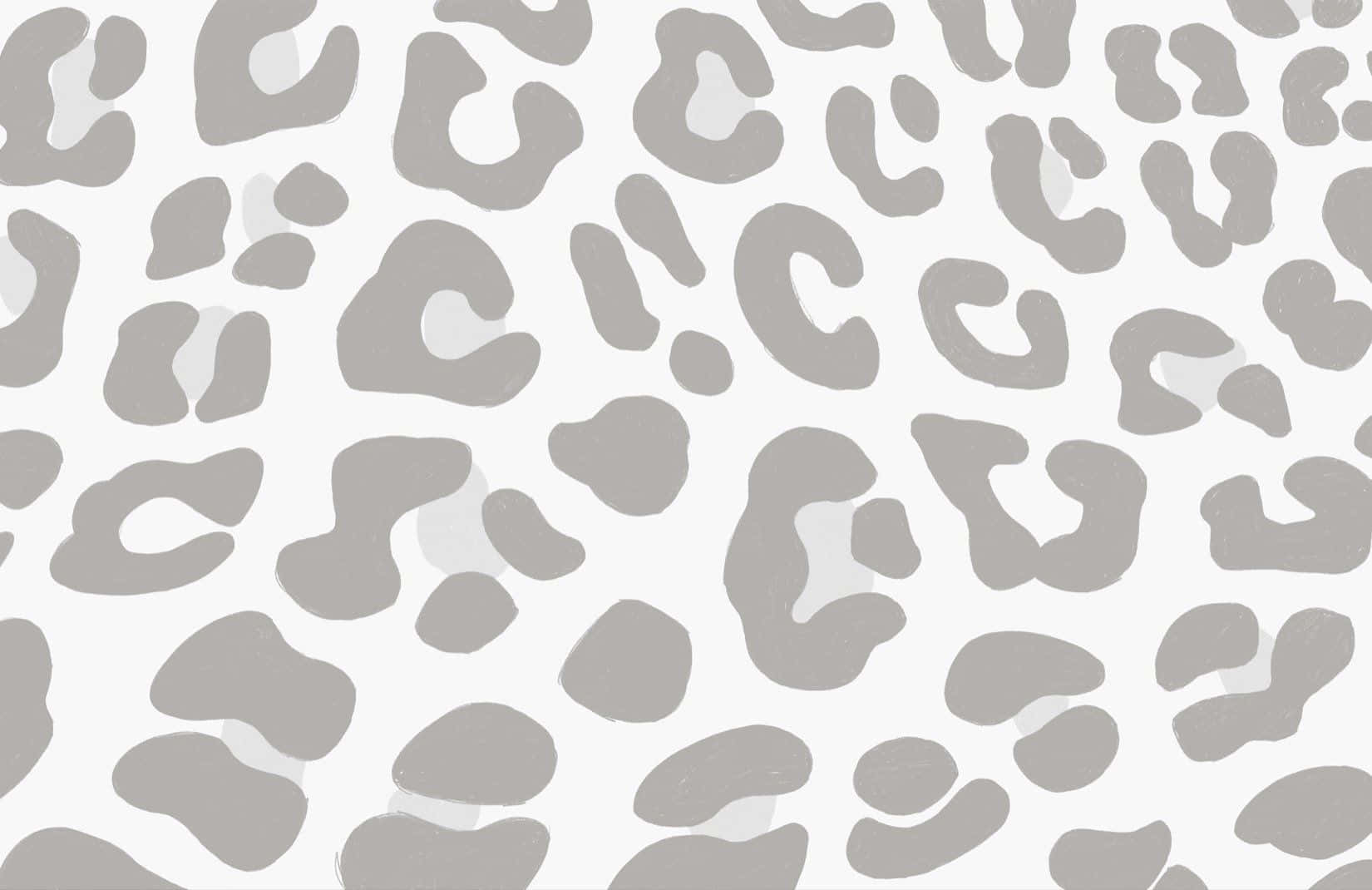 A classic and wild take on white leopard print Wallpaper