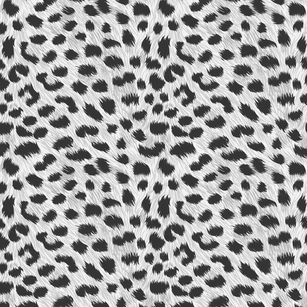 En sort og hvid løveprint mønster Wallpaper