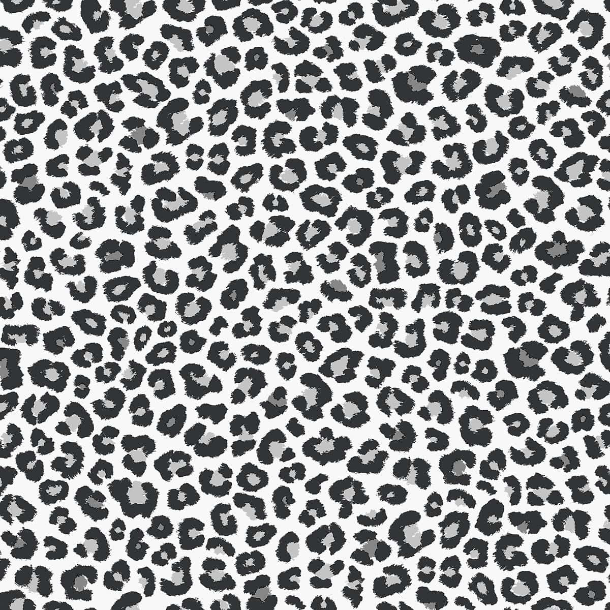 Einleopardenmuster In Schwarz Und Weiß Als Hintergrundbild Für Den Computer Oder Das Handy Wallpaper