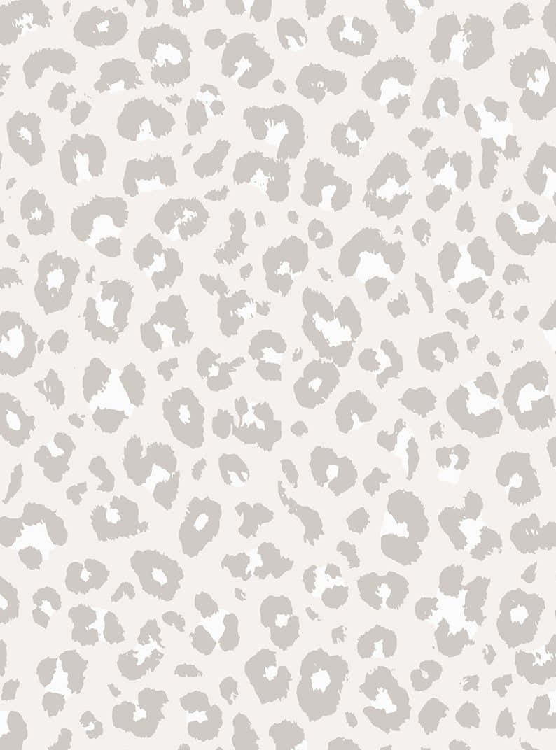 White Leopard Extreme Print Wallpaper
