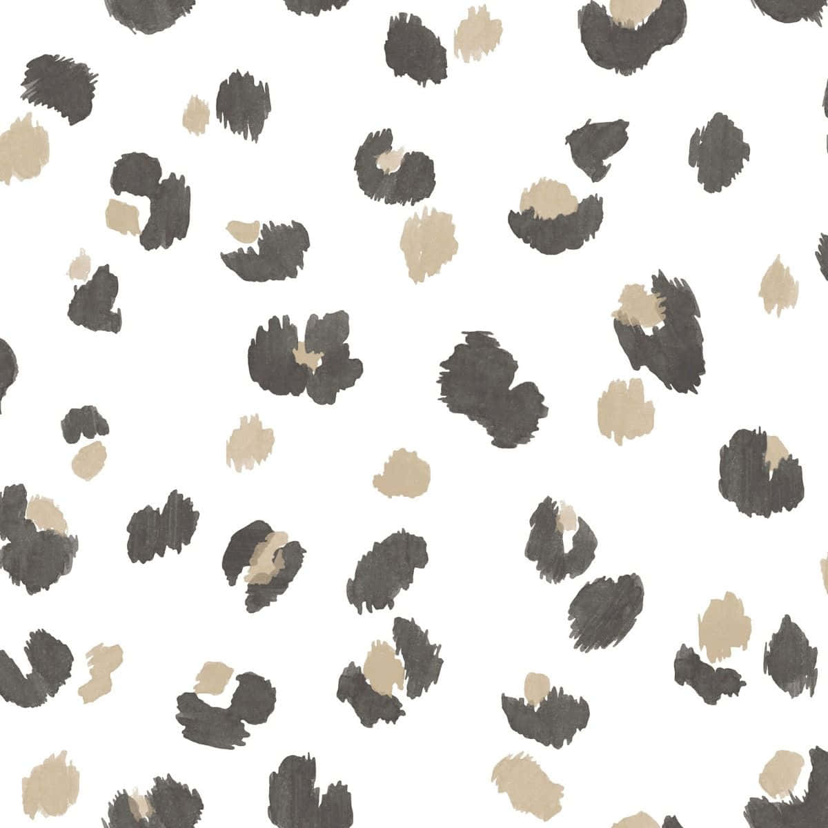 A fierce, white leopard print with stripes and spots Wallpaper