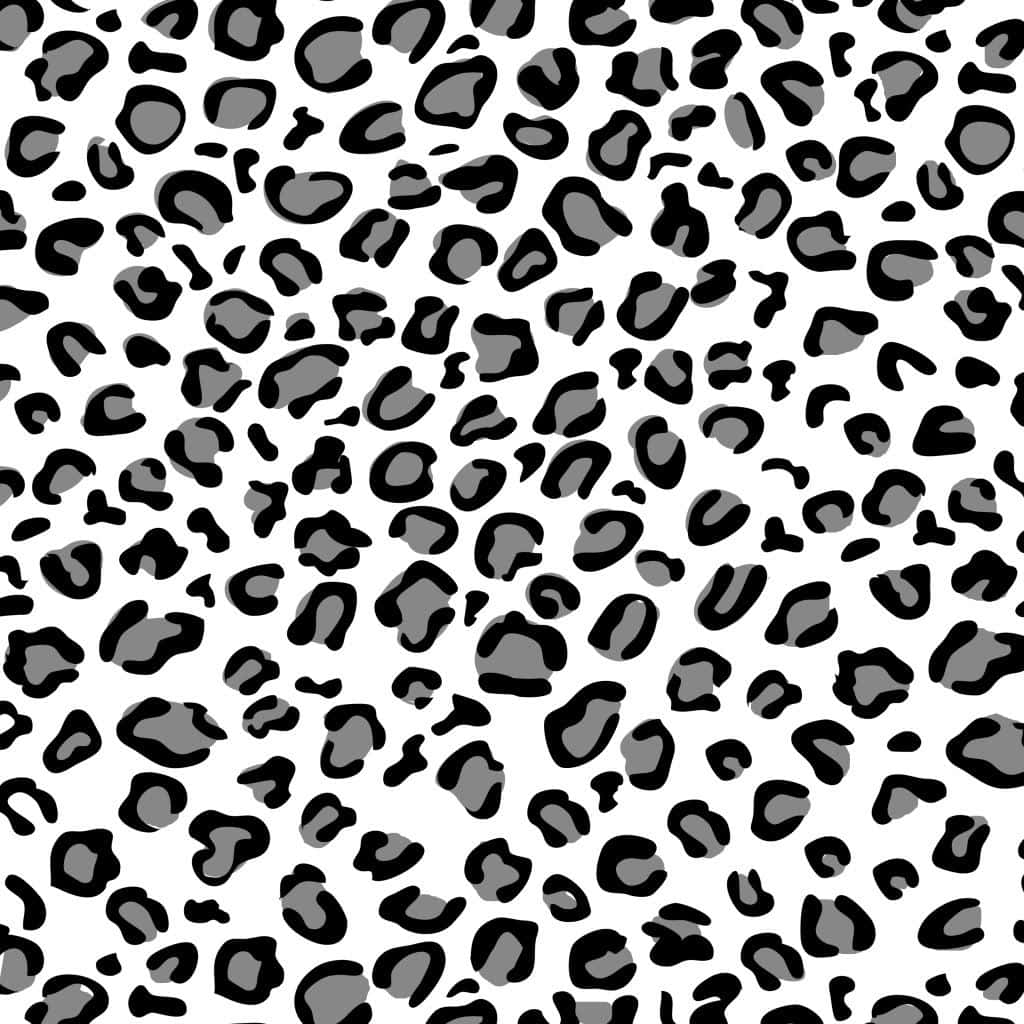 Einleopardenmuster In Schwarz Und Weiß. Wallpaper