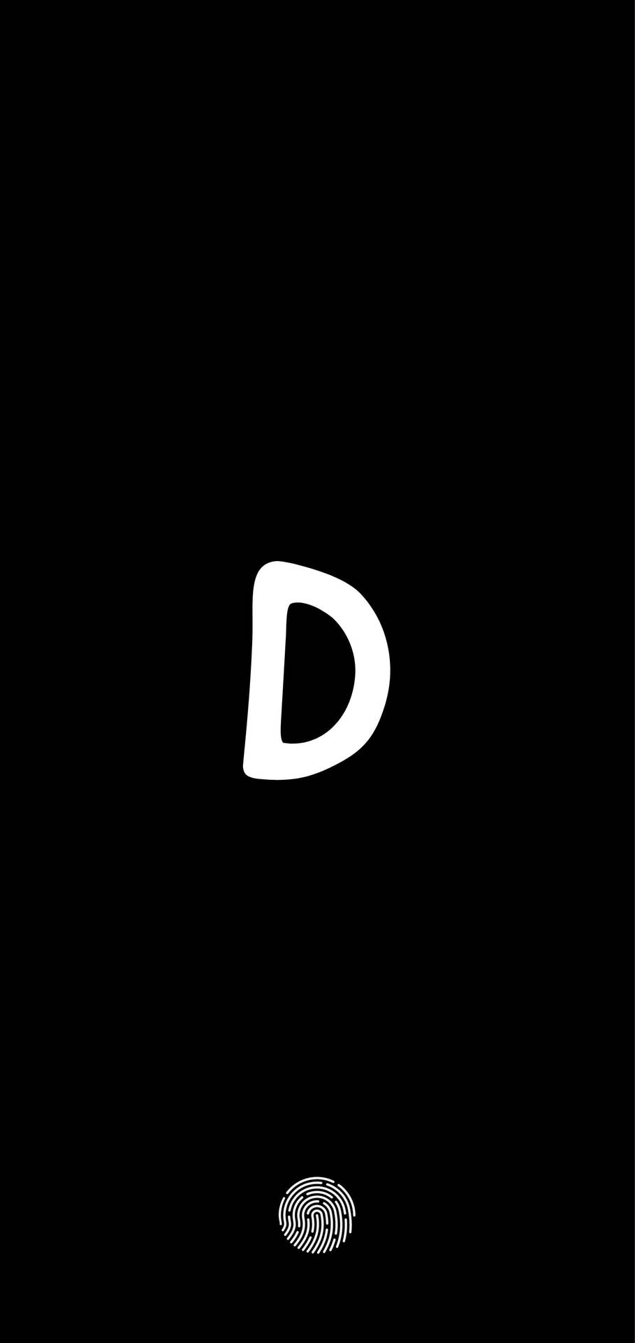 White Letter D With Fingerprint Picture