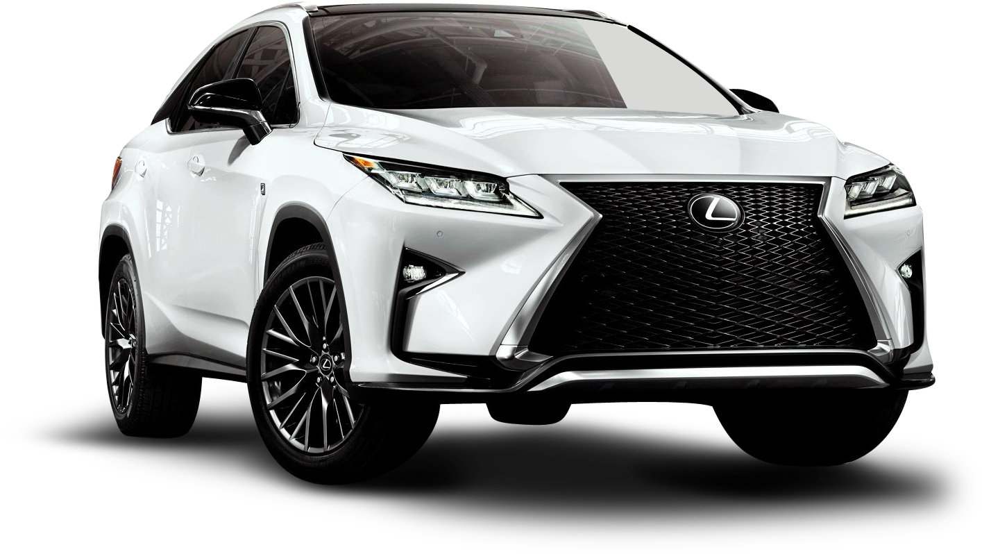 White Lexus R X Crossover S U V2023 PNG