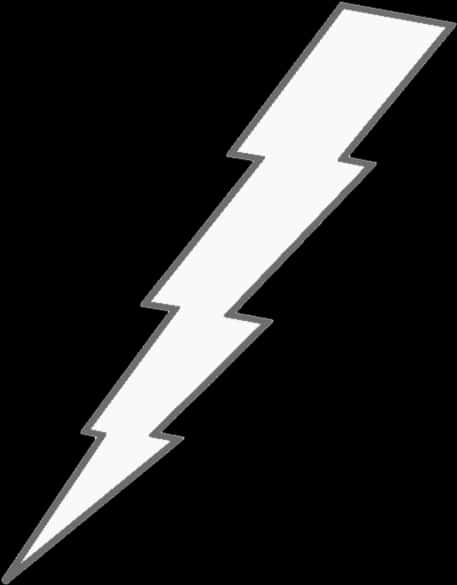 White Lightning Bolt Graphic PNG
