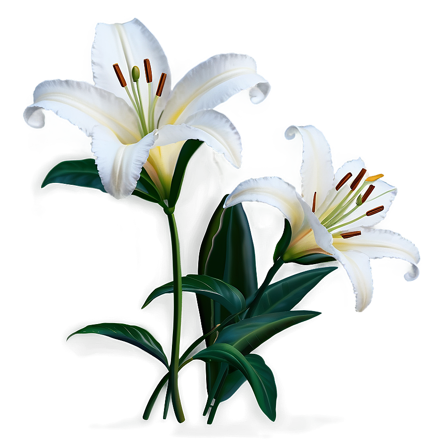 Download White Lilies Flowers Png 88 | Wallpapers.com