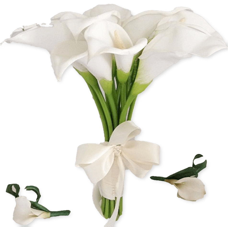 White Lily Bouquet Transparent Background PNG