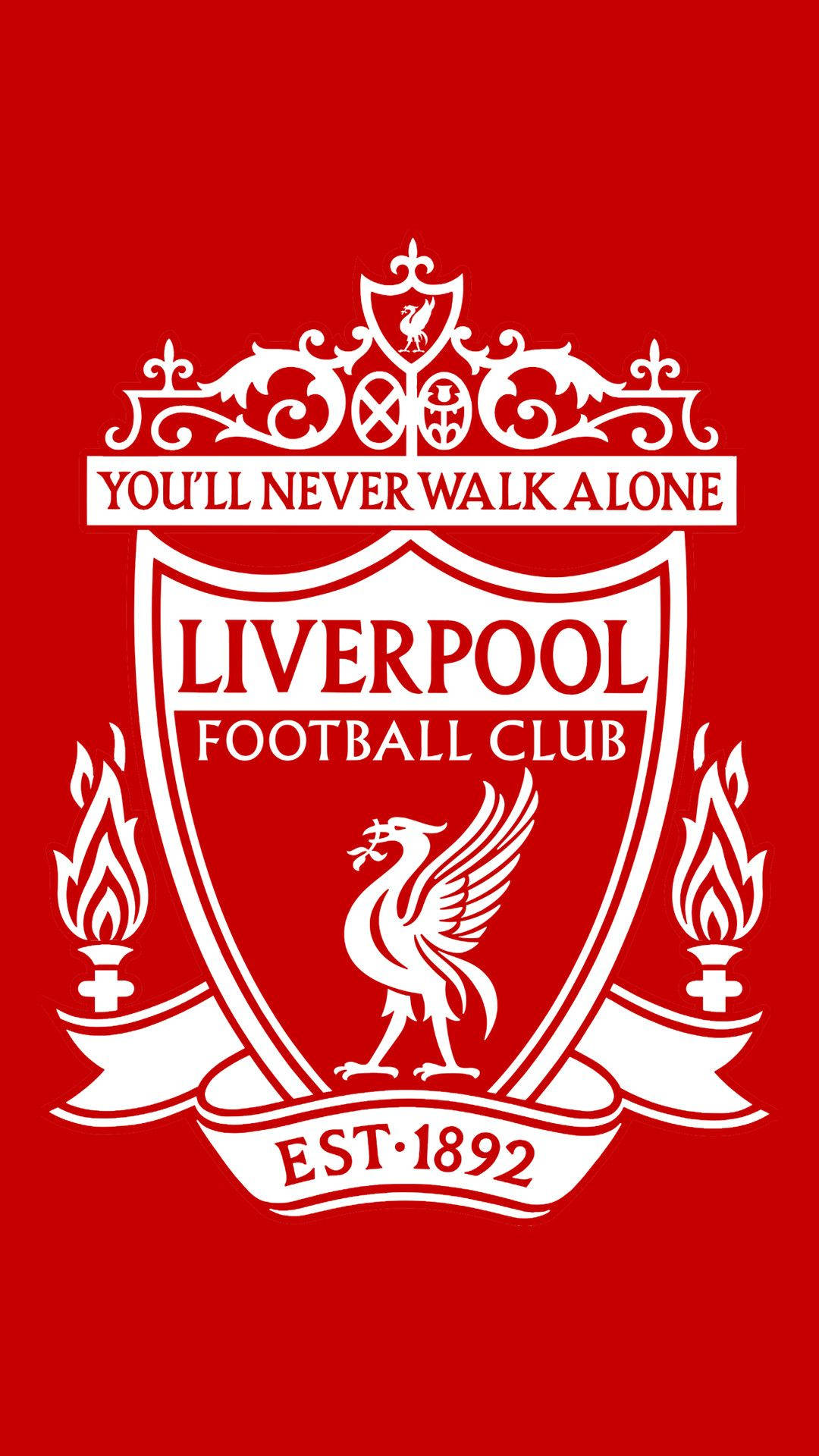 White Liverpool Logo In Red