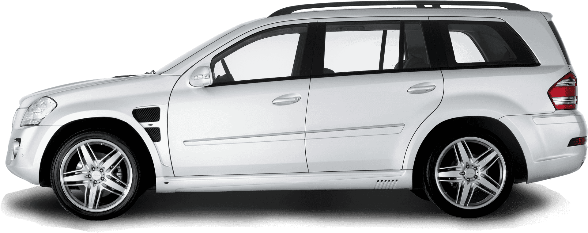 White Luxury S U V Side View H D PNG