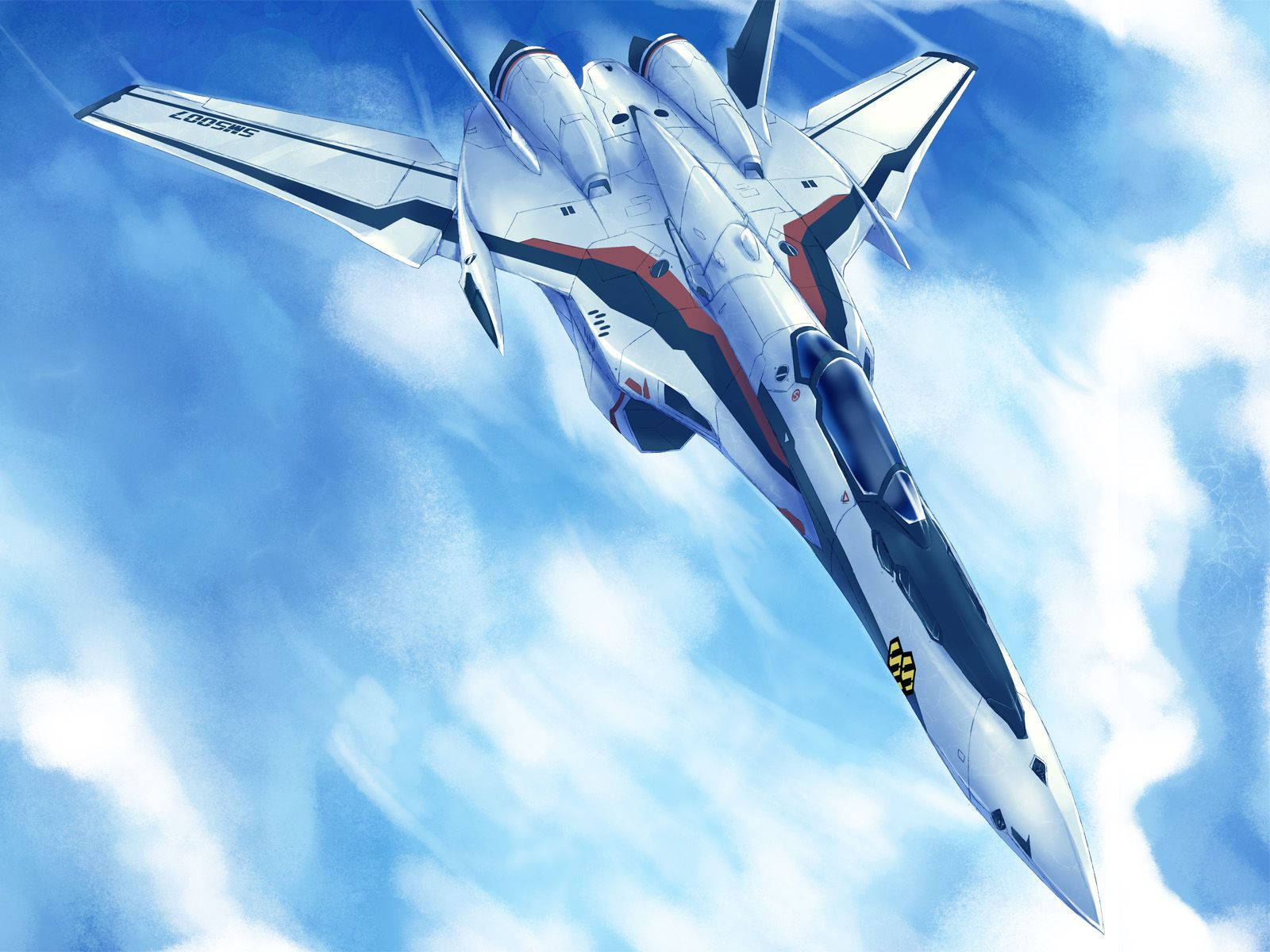 White Macross Aircraft Background