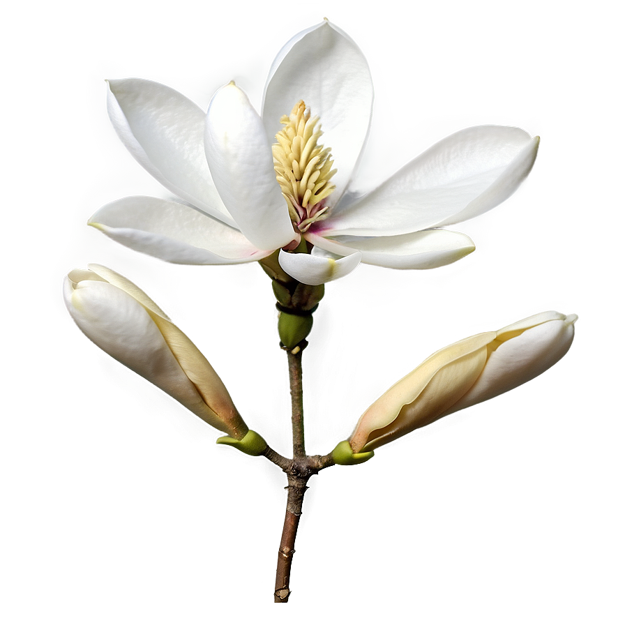 White Magnolia Bloom Png 25 PNG