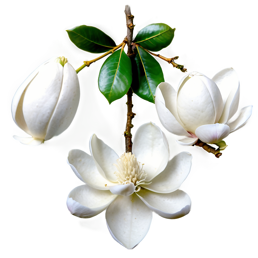 White Magnolia Bloom Png Cre97 PNG