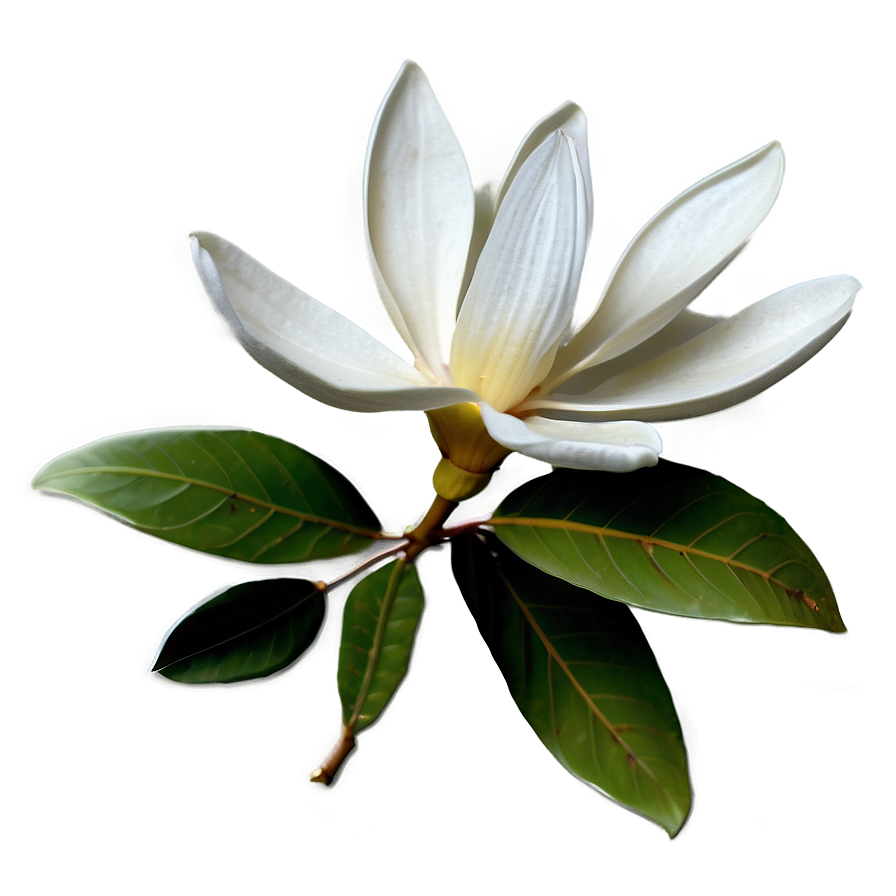 White Magnolia Flower Graphic Png 06252024 PNG