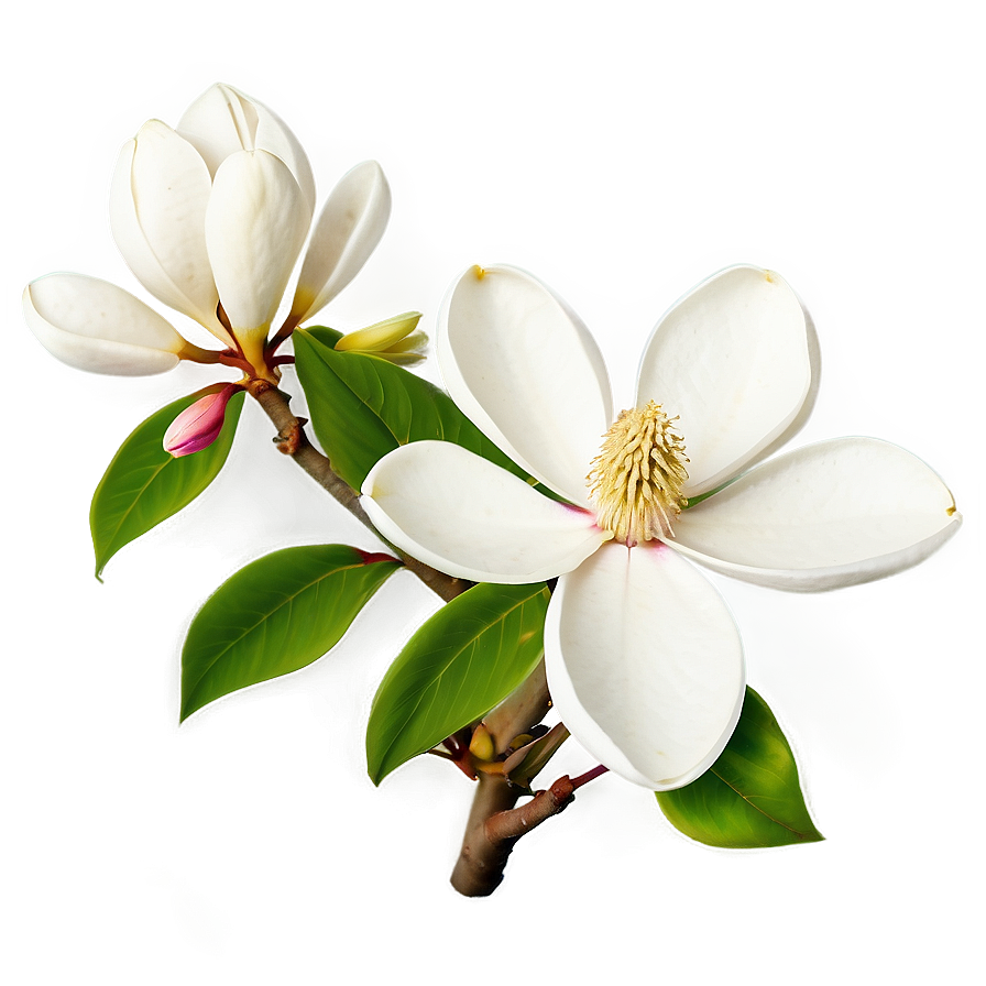 White Magnolia Tree Flowers Png 13 PNG