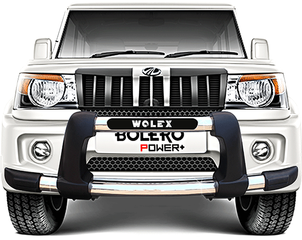 White Mahindra Bolero Power Front View PNG