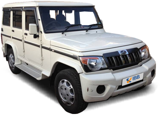 White Mahindra Bolero S U V PNG