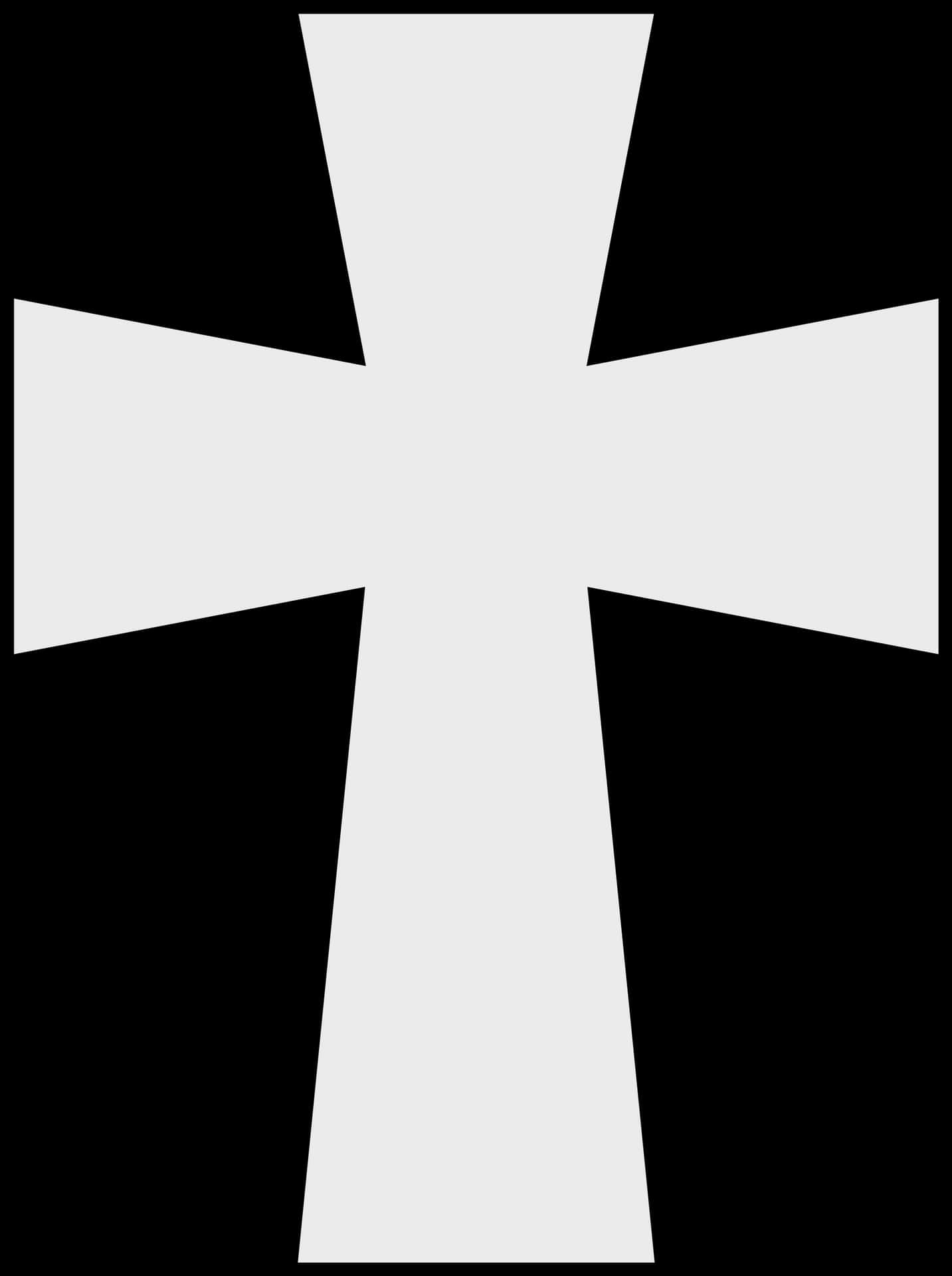 White Maltese Crosson Black Background PNG