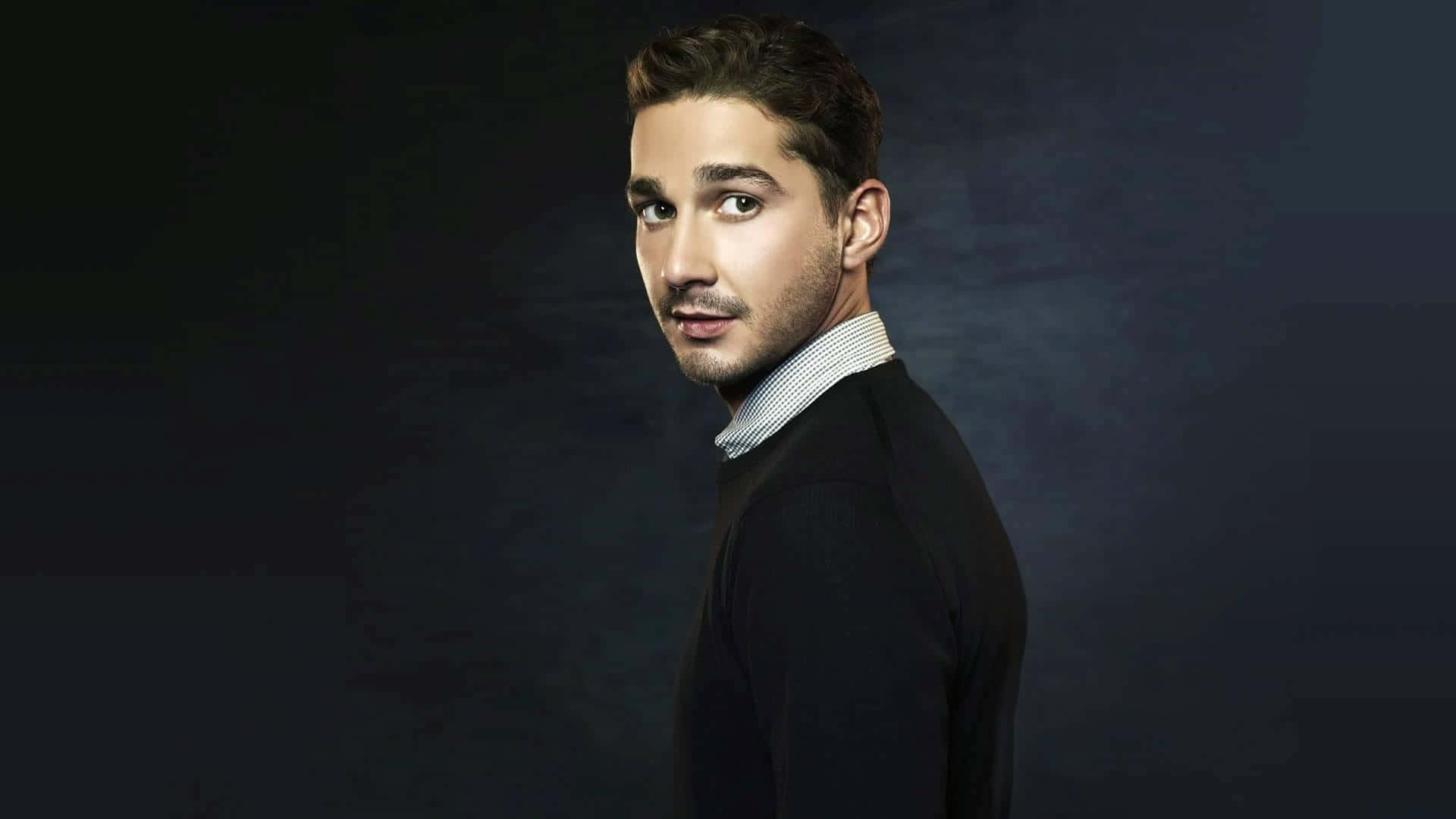 Captivating portrait of the talented actor, Shia Labeouf Wallpaper