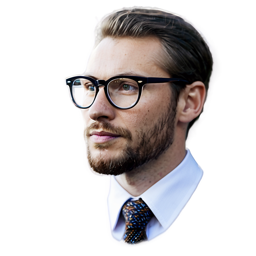 White Man With Glasses Png Qcs PNG