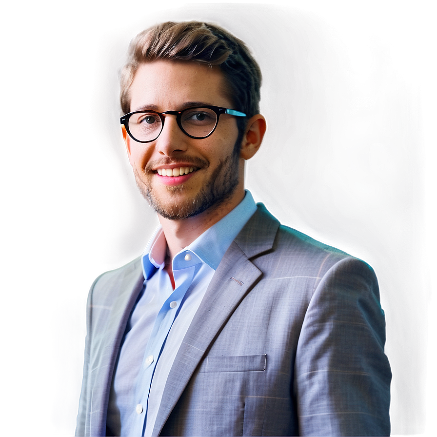 White Man With Glasses Png Tjn9 PNG