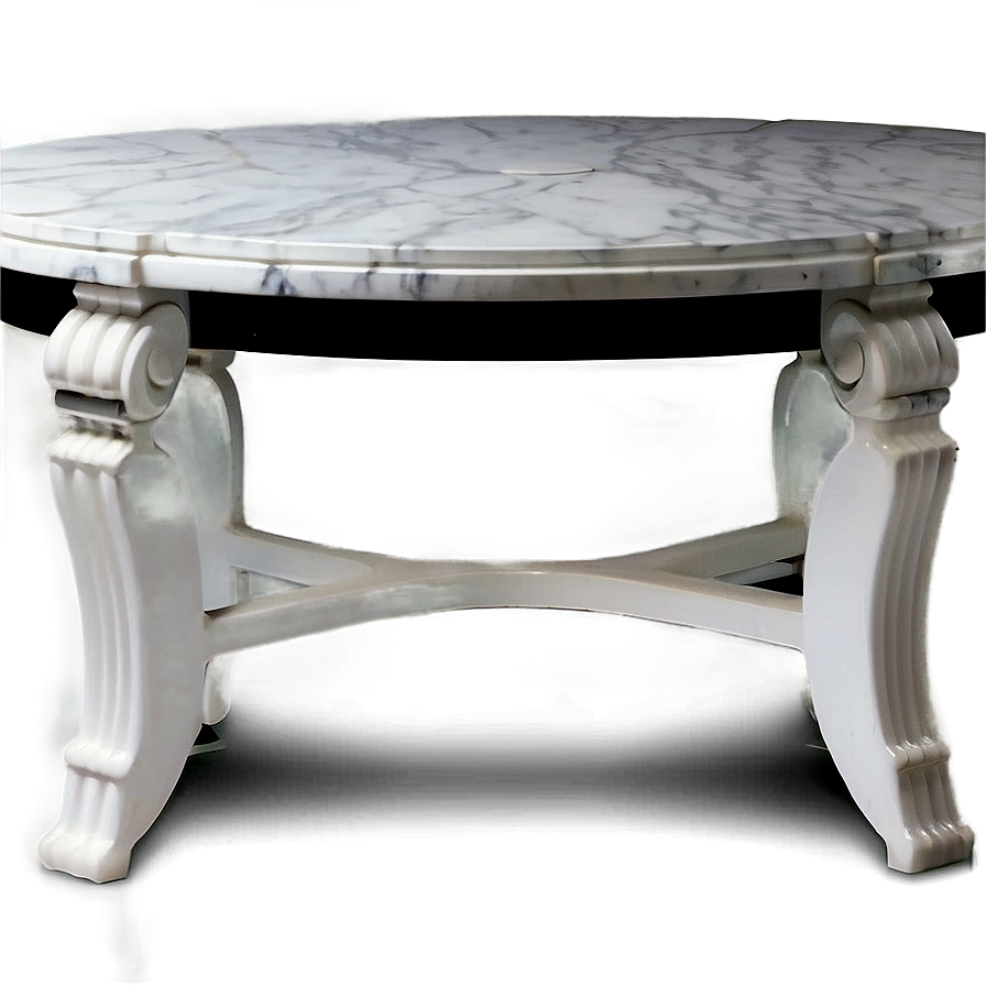 White Marble Table Png 06122024 PNG