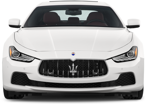 White Maserati Ghibli Front View PNG