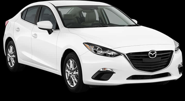 White Mazda Sedan Isolated PNG