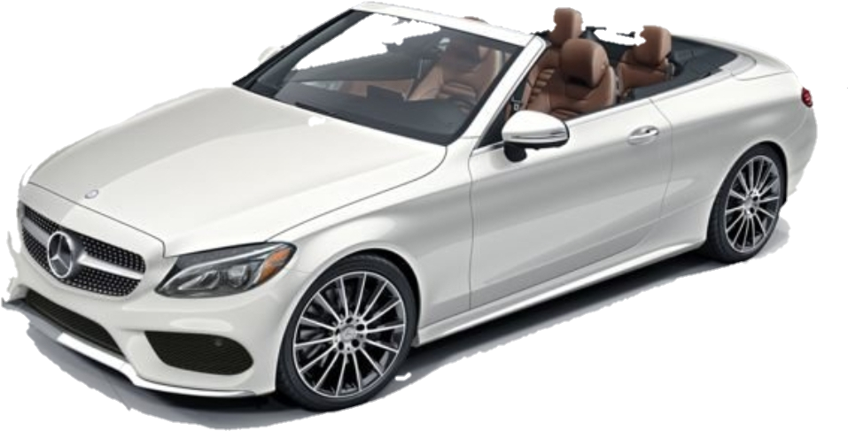 White Mercedes A M G Cabriolet PNG