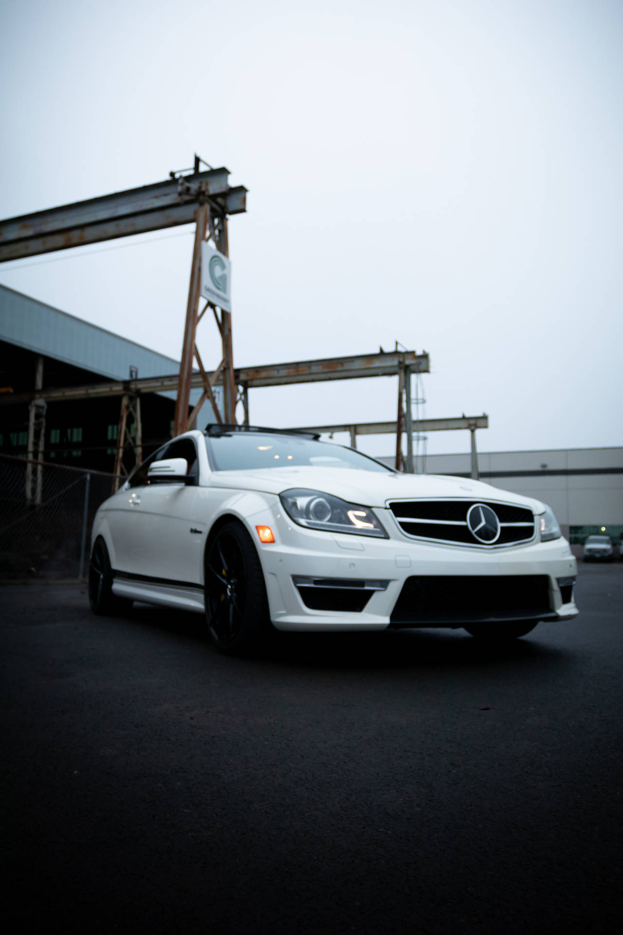White Mercedes Amg Iphone Wallpaper