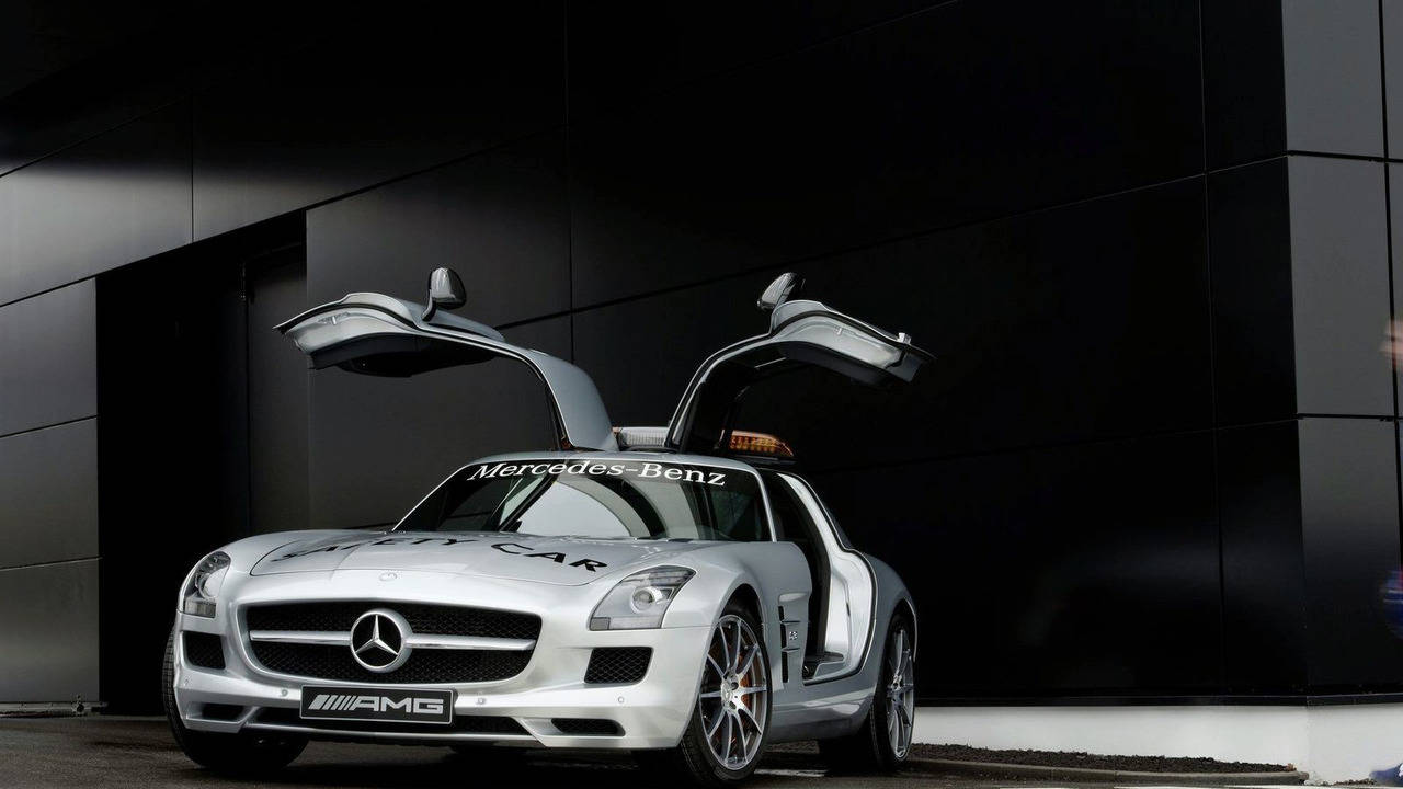 White Mercedes Benz Car Sls Amg Wallpaper
