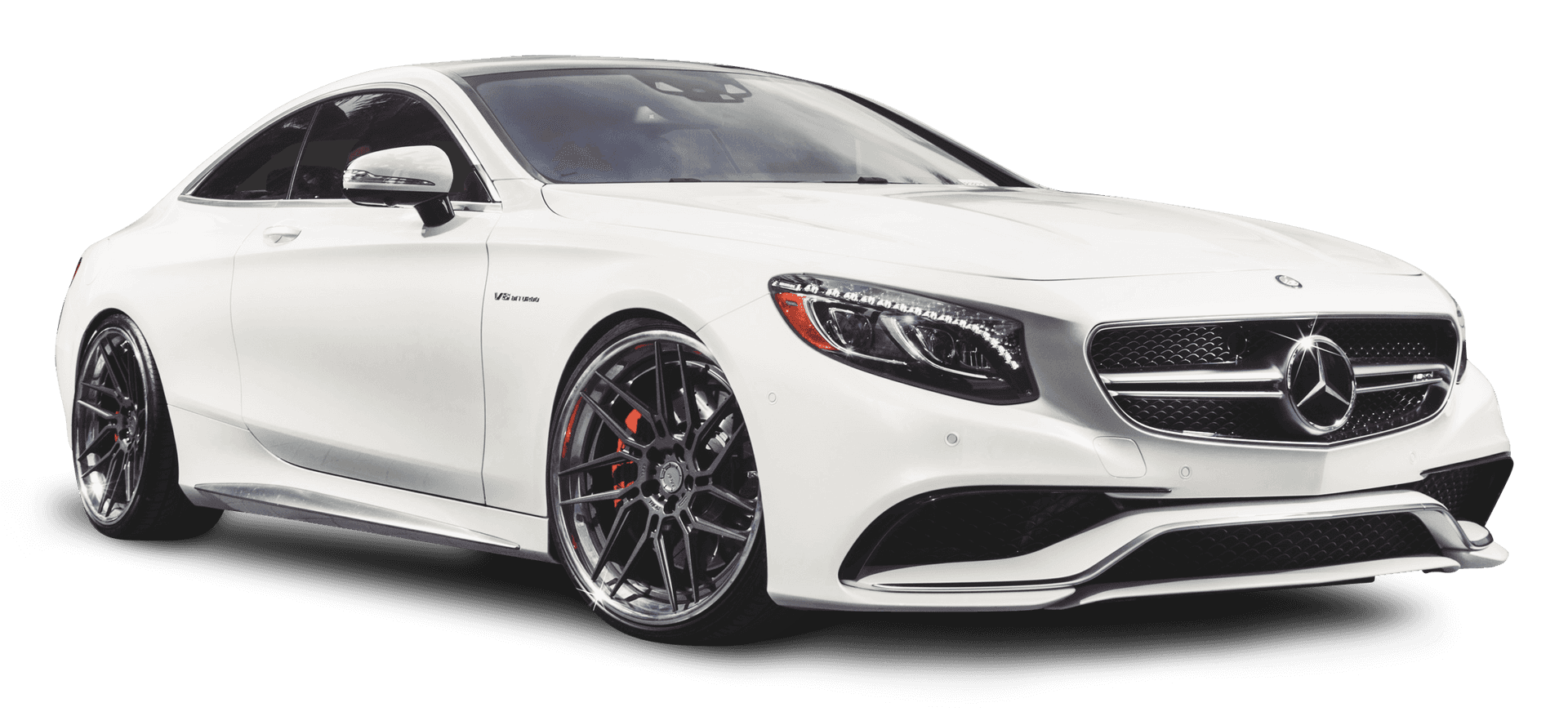 White Mercedes Benz S Class Coupe PNG