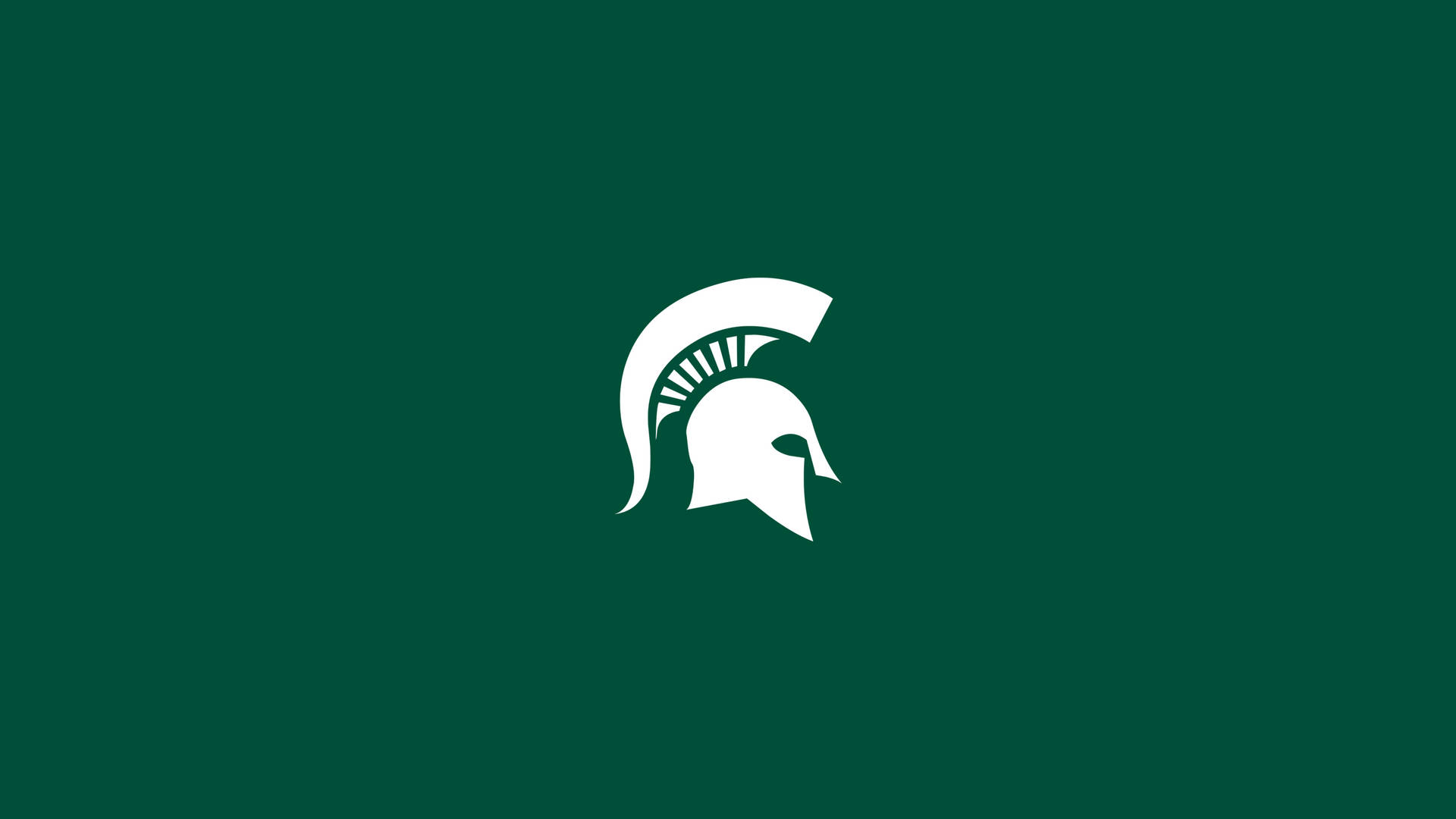 Weißesmichigan State University-logo Auf Grünem Hintergrund Wallpaper