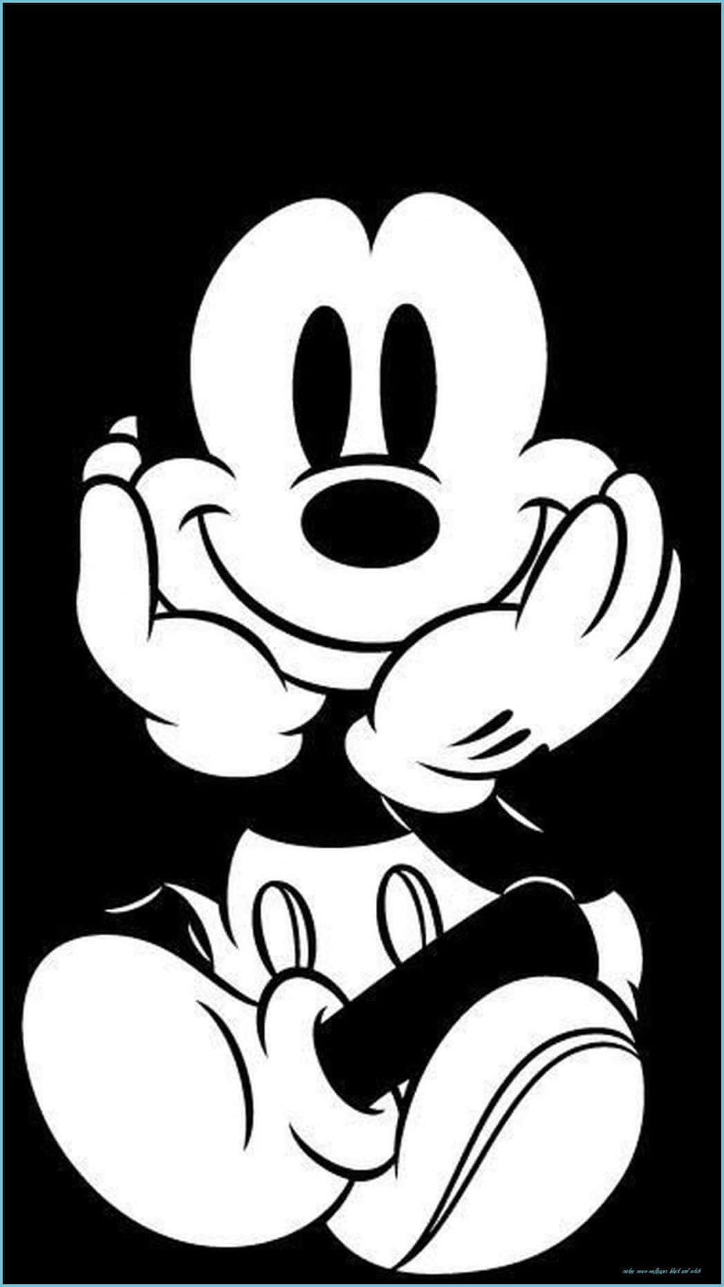 Mickey Mouse In Black And White Wallpaper