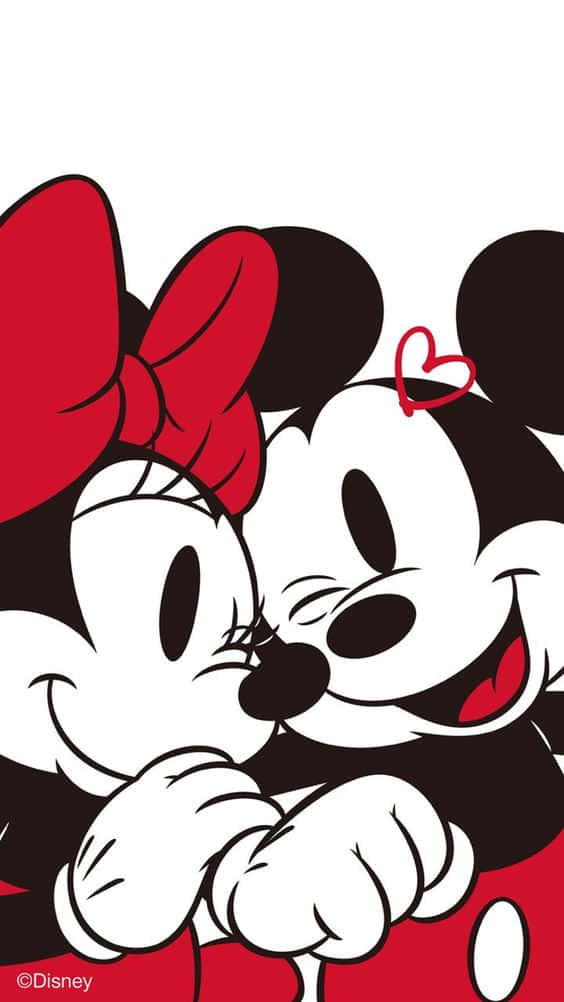 Einklassisches Aussehen - Weißer Mickey Mouse Wallpaper