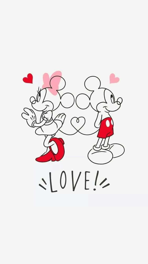 Hvid Mickey Mouse 564 X 1002 Wallpaper