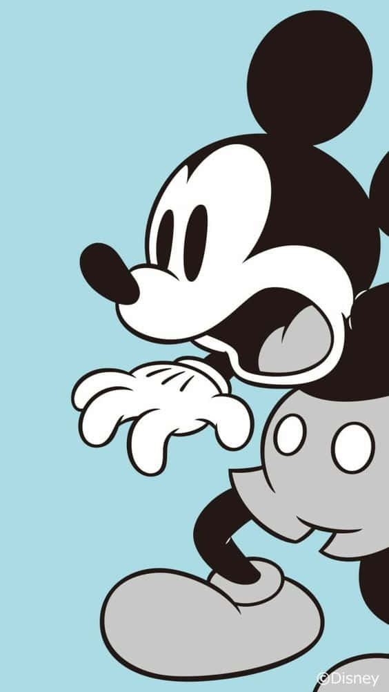 Hvid Mickey Mouse 564 X 1002 Wallpaper