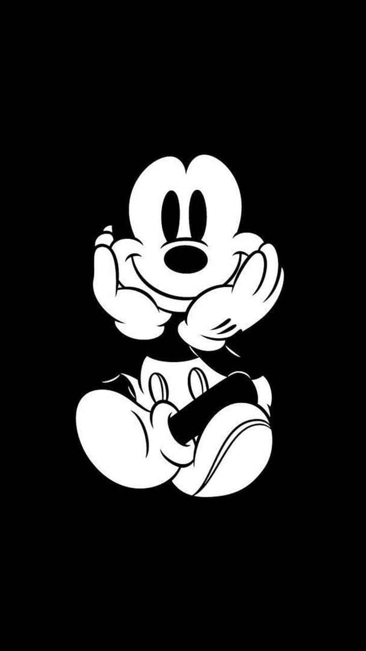 Hvid Mickey Mouse 720 X 1280 Wallpaper