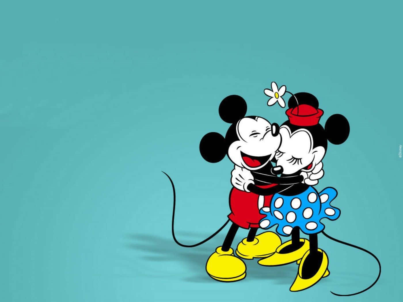 Unmodelo De Mickey Mouse Blanco. Fondo de pantalla