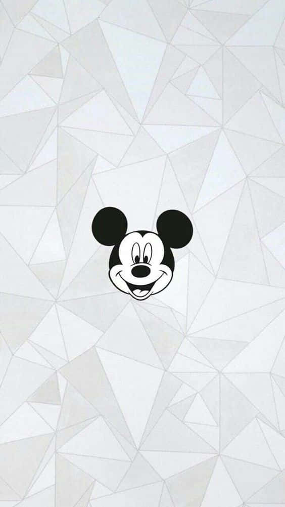 Weißesmickey Mouse Smiley-gesicht Wallpaper