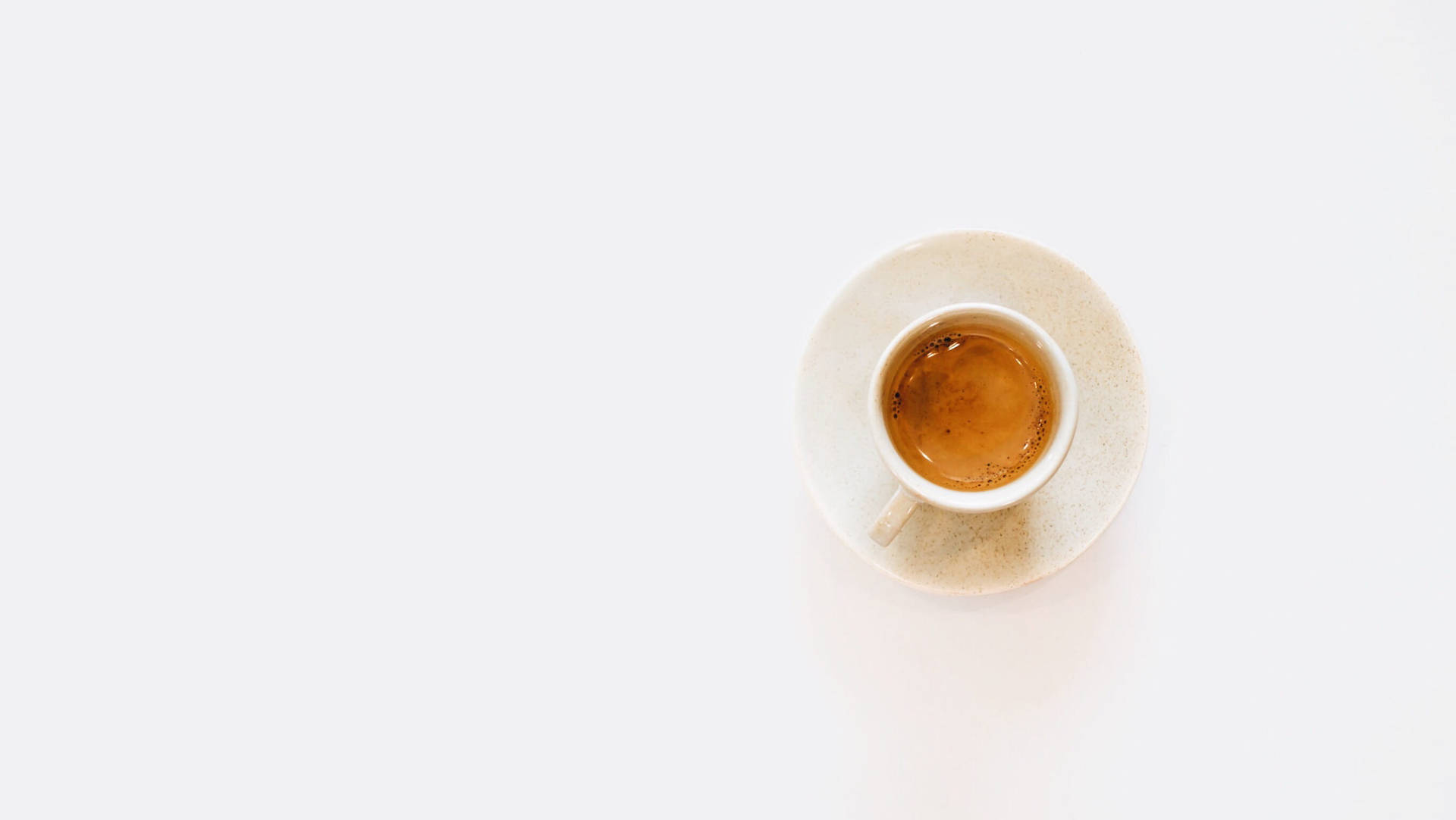White Minimalist Cup Of Coffee Wallpaper