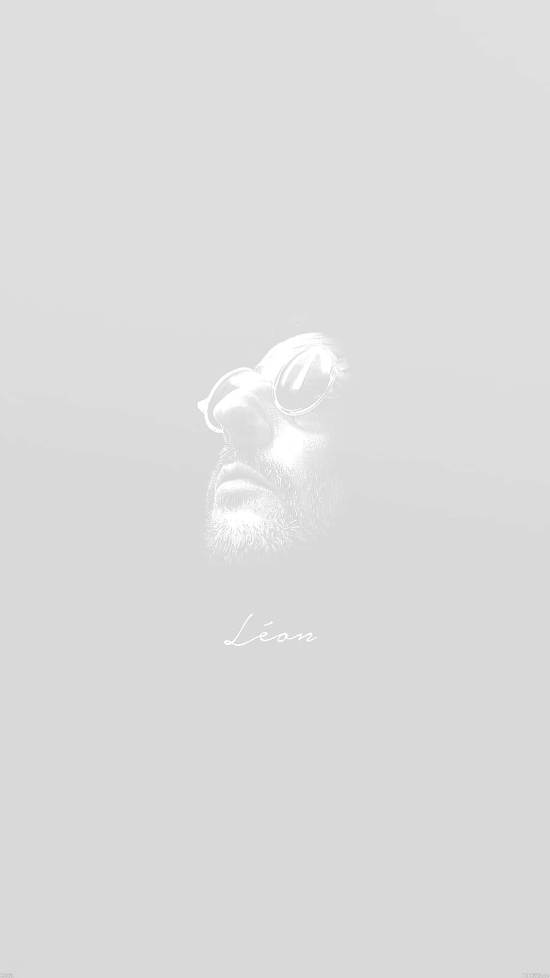 Sätten Vit Minimalistisk Lennon-bild Som Bakgrundsbild På Din Iphone. Wallpaper