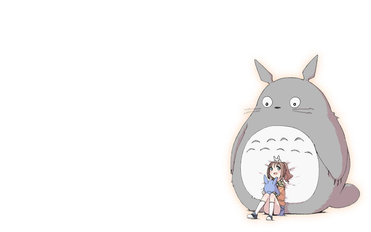 Minimalistic Totoro for Your Home Wallpaper