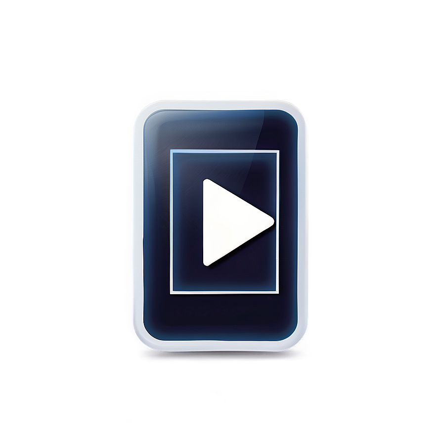 White Mobile Play Button Png 87 PNG