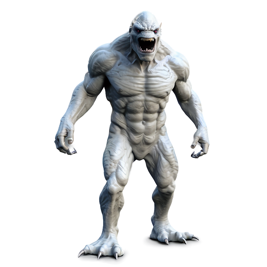 White Monster A PNG