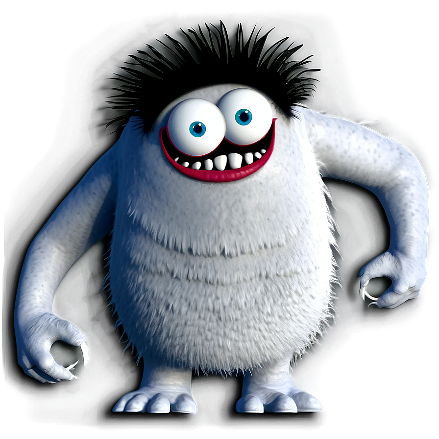 White Monster Cartoon Png 79 PNG