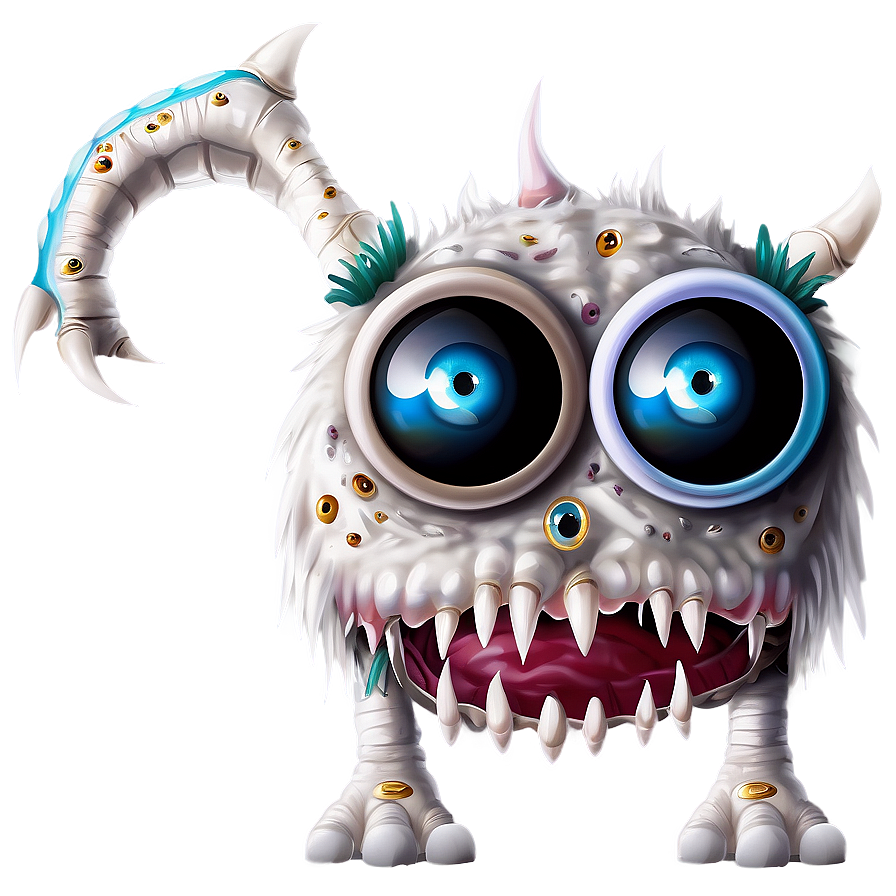 White Monster Clipart Image Png 71 PNG