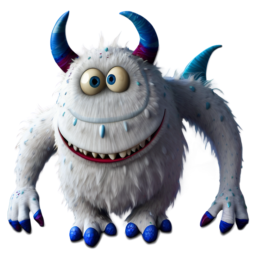 White Monster Clipart Image Png Bya36 PNG
