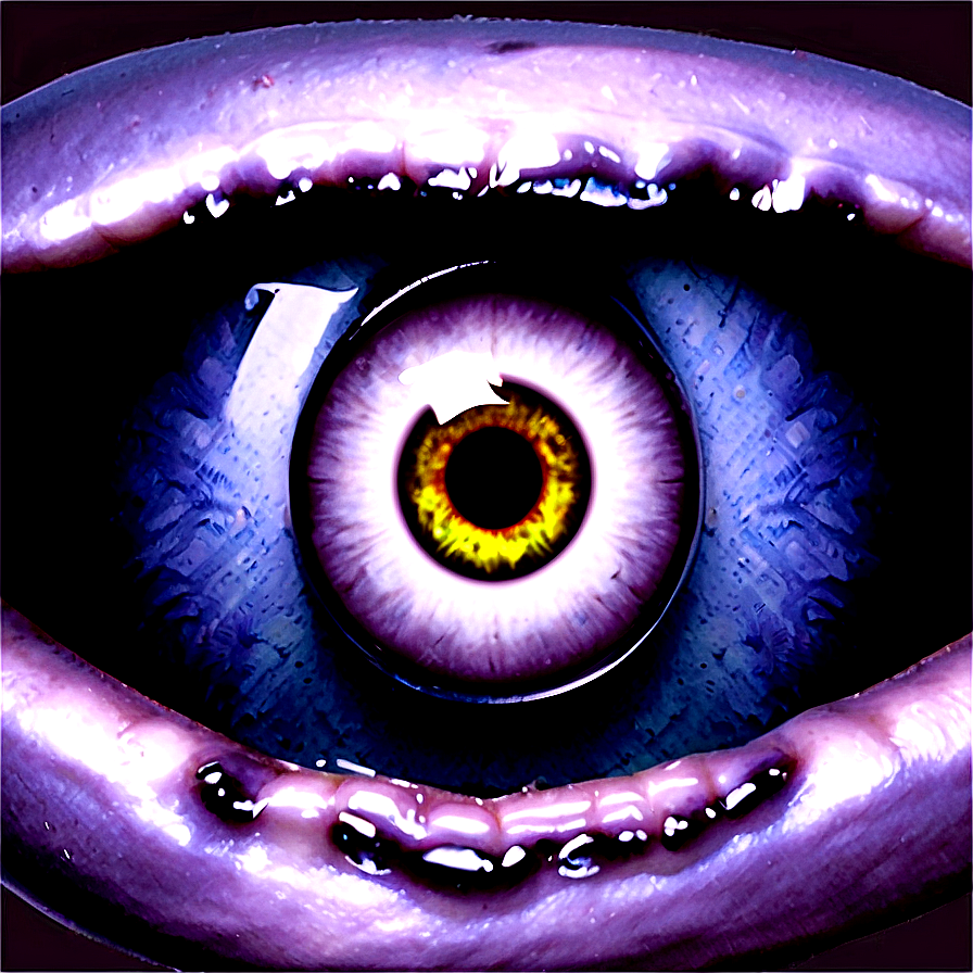 White Monster Cute Eyes Png 06212024 PNG