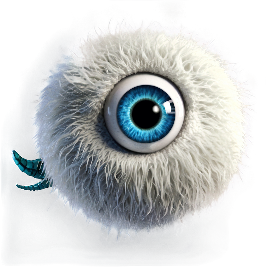 White Monster Cute Eyes Png 24 PNG